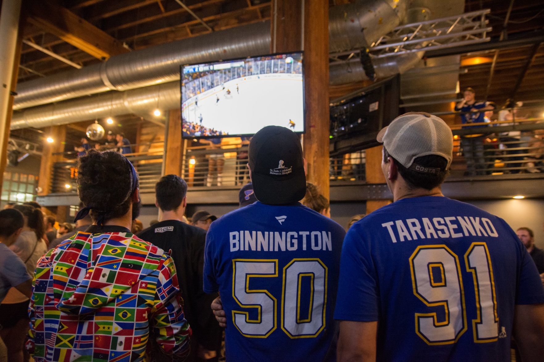 Blues Fans at Wheelhouse during Stanley Cup Final Game 7. Spons